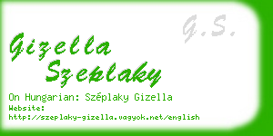 gizella szeplaky business card